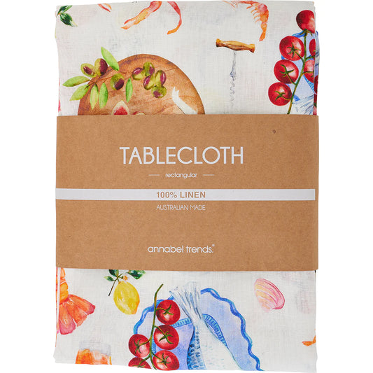 Linen Tablecloth (138cm x 300cm) Seafood Multi