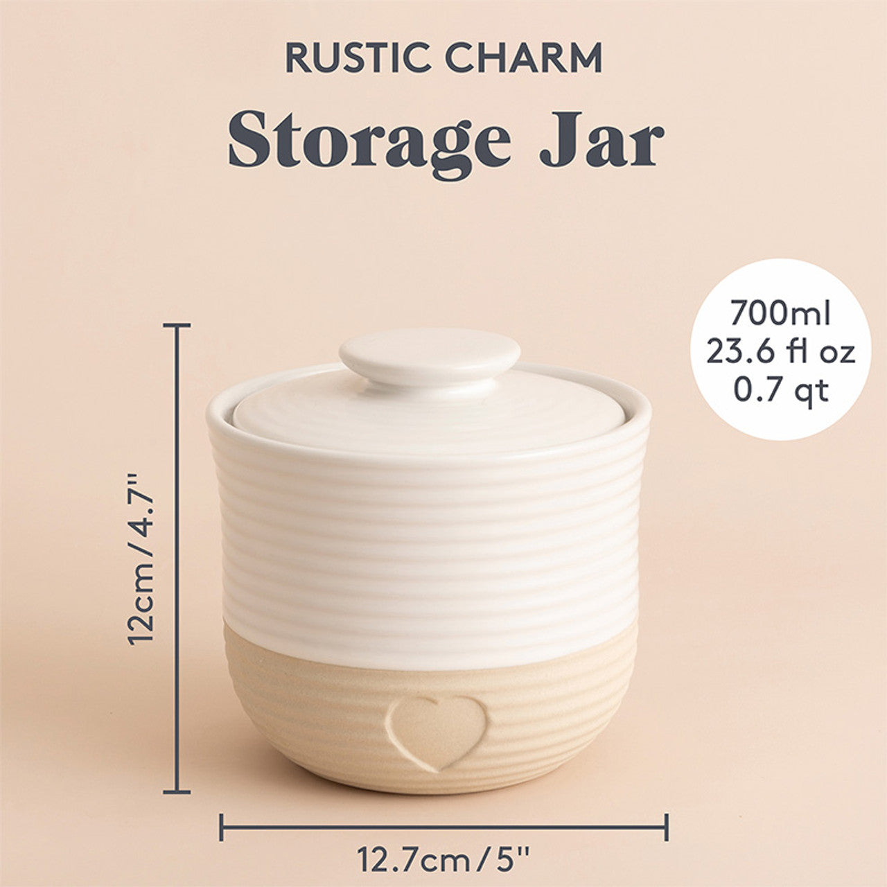 Mason Cash Rustic Charm Storage Jar 12cm