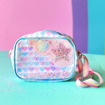 Shoulder Bag Glitter Blue