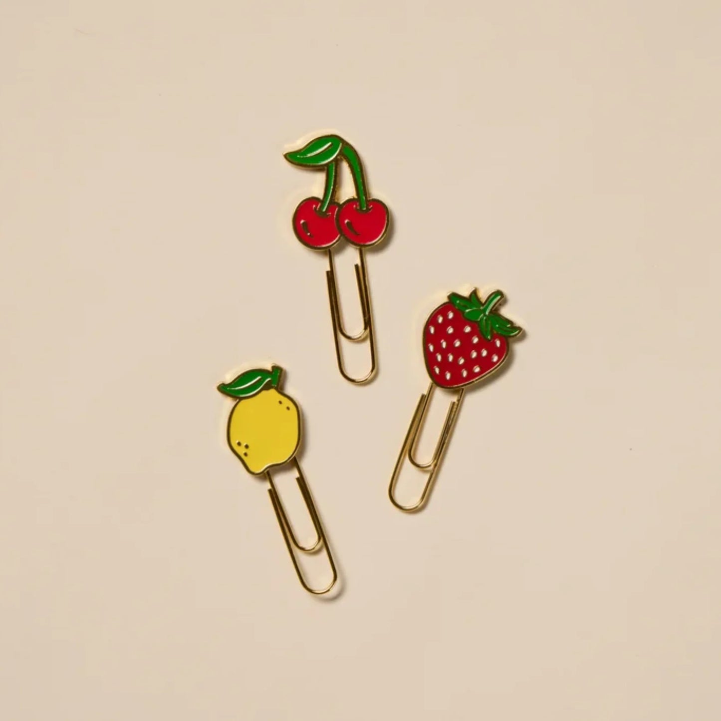Set of 3 Paperclips Fruit