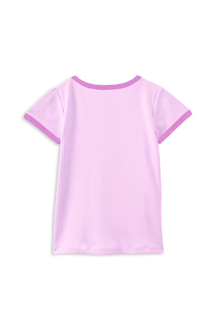 Pink Rib Tee,