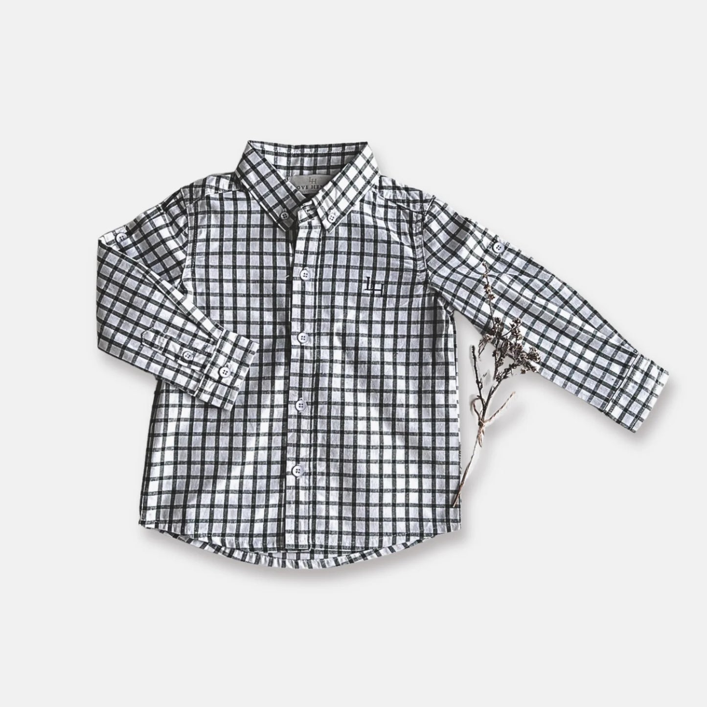 Boys Oxford Shirt Green Check