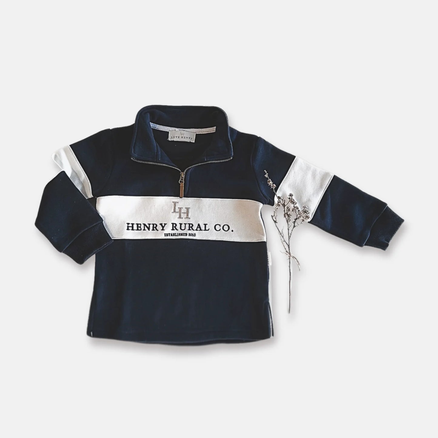 Boys Rural Co Sweater Navy/White
