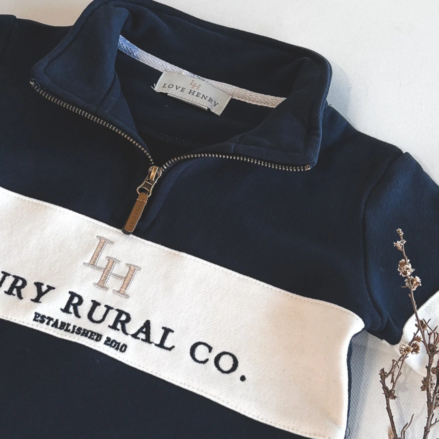 Boys Rural Co Sweater Navy/White