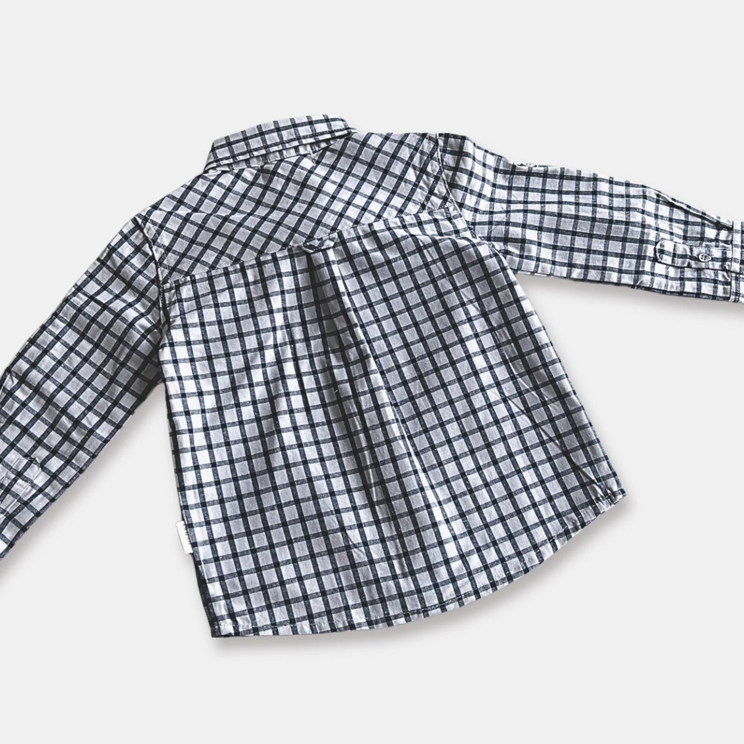 Boys Oxford Dress Shirt Blue Check