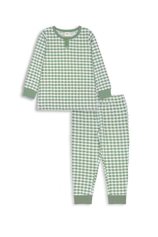 Gingham Henley Pjs
