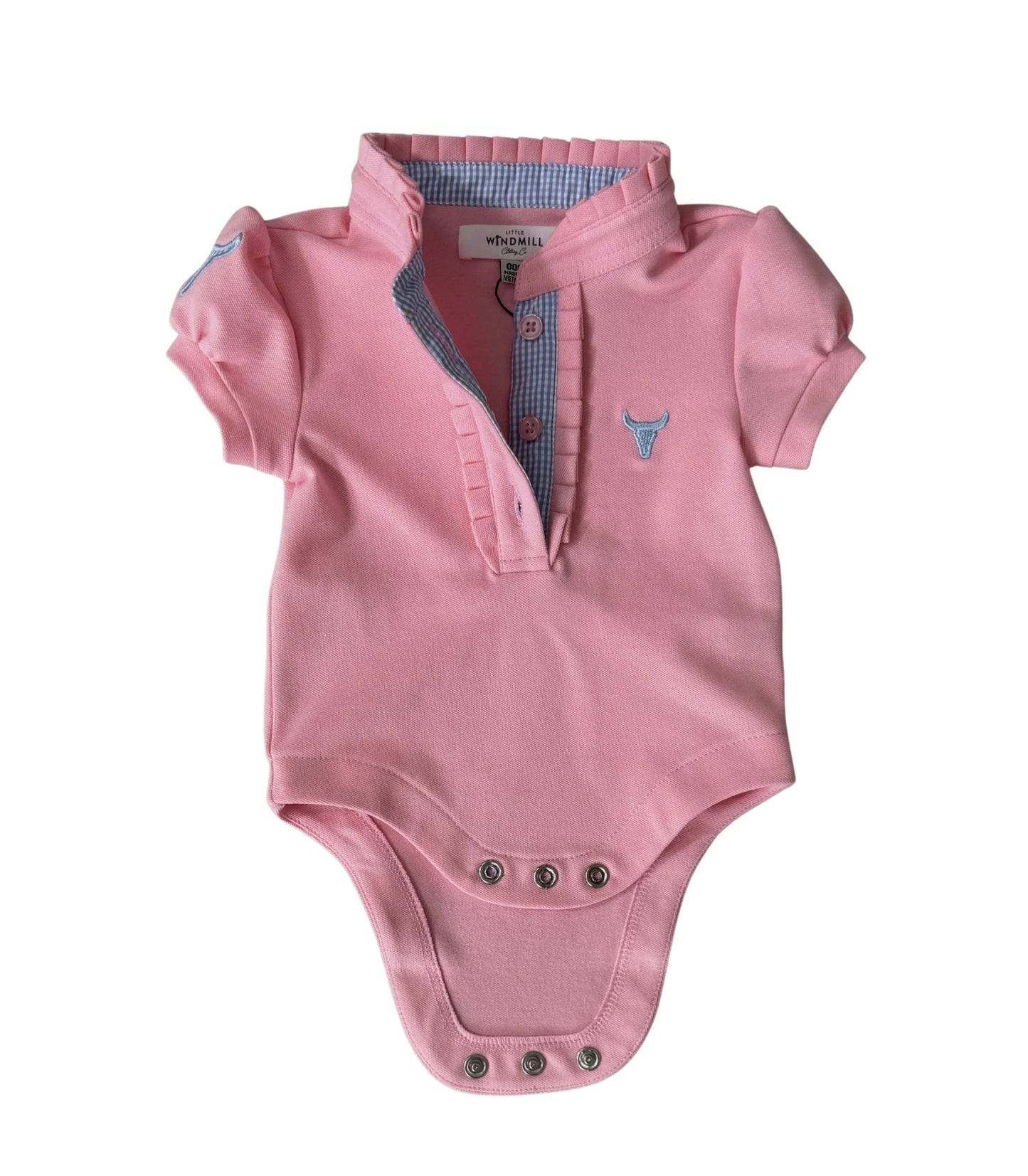 Kiki Baby Pink Polo Romper