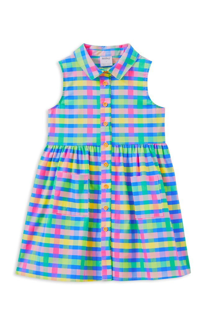 Pink Check Dress
