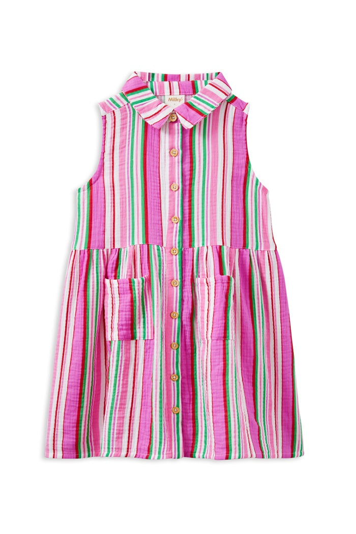 Crinkle Stripe Dress.