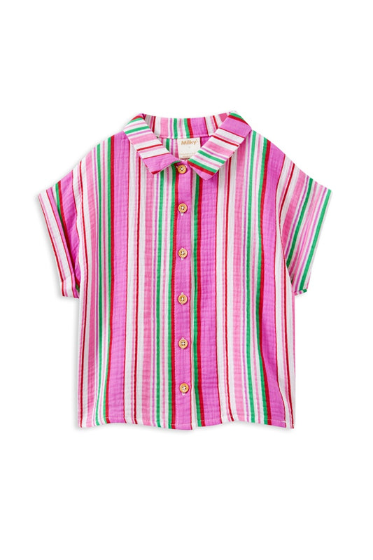 Crinkle Stripe Shirt.
