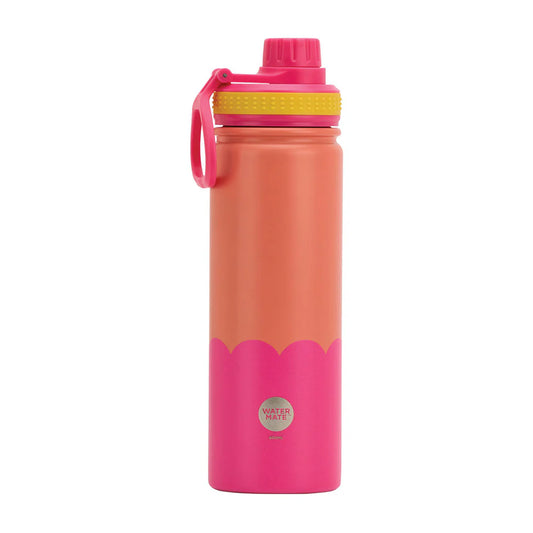 Watermate Stainless Wave Orange Hot Pink 600ml