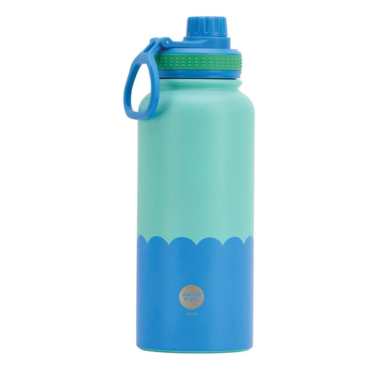 Watermate Stainless Wave Aqua Blue 1L