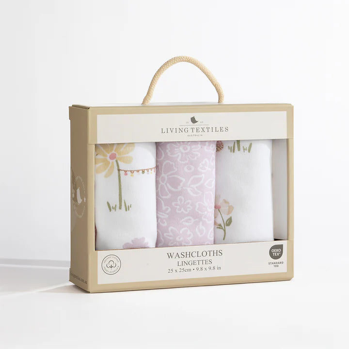 3pk Wash Cloths Whimsical Wonderland