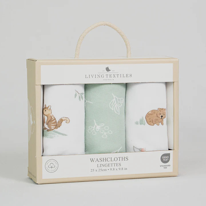 3pk Wash Cloths Australiana
