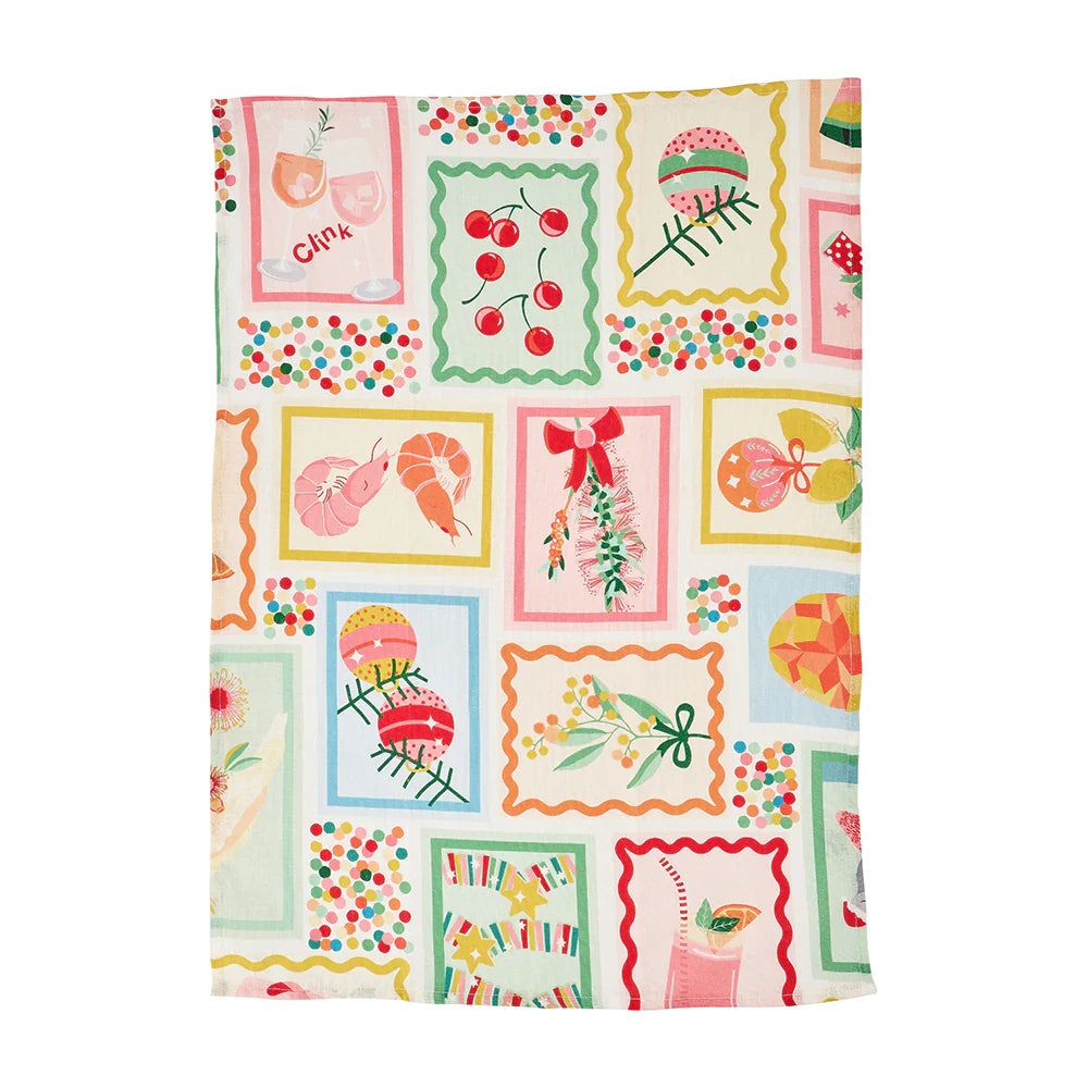 Linen T-Towel Christmas Holiday