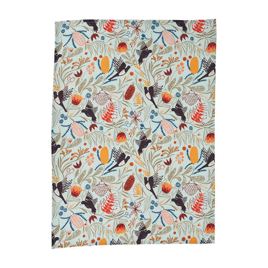 Linen T-Towel Magpie Floral