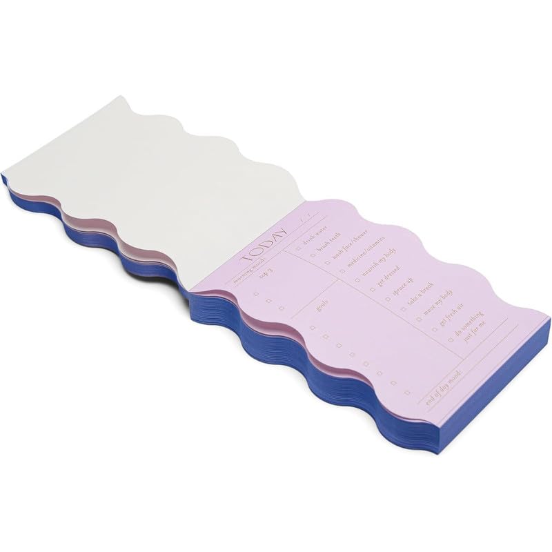Wavy Daily Notepad Lilac