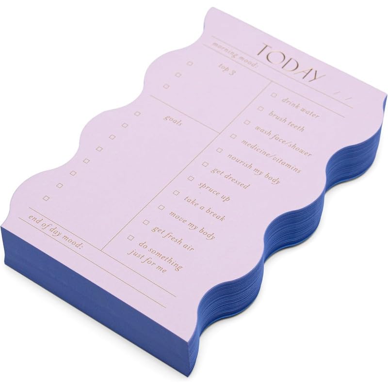 Wavy Daily Notepad Lilac
