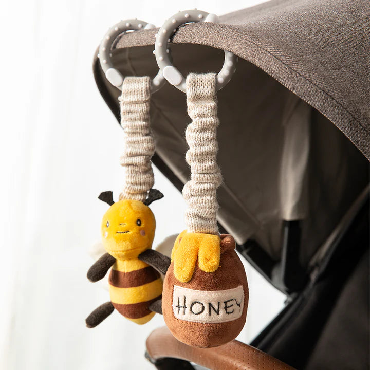 2pk Stroller Toy Bee & Honey Pot