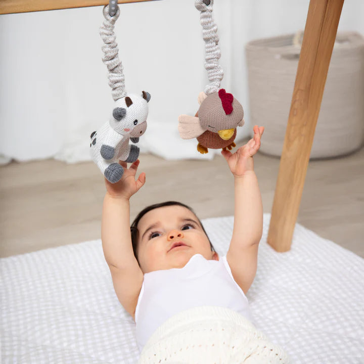 2pk Stroller Toys Cow & Chicken