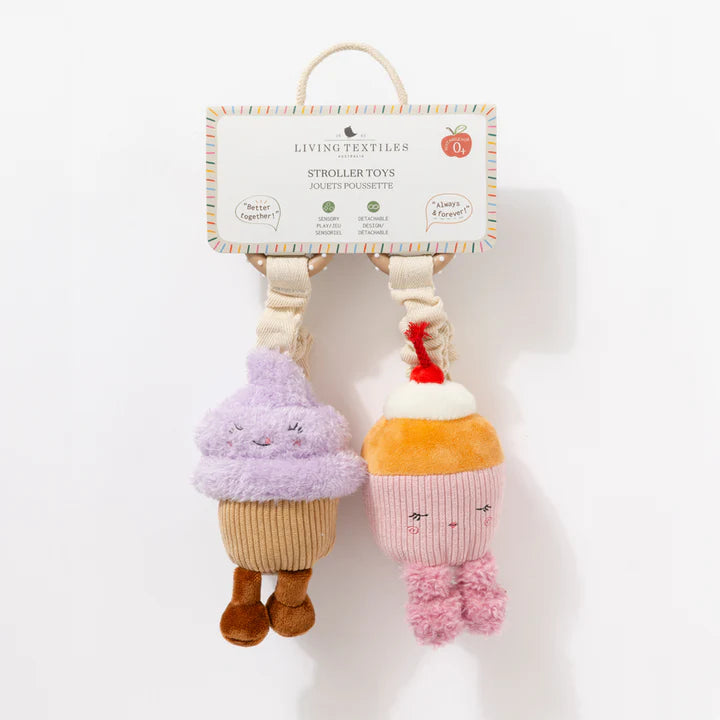 2pk Stroller Toy Icecream & Cupcake