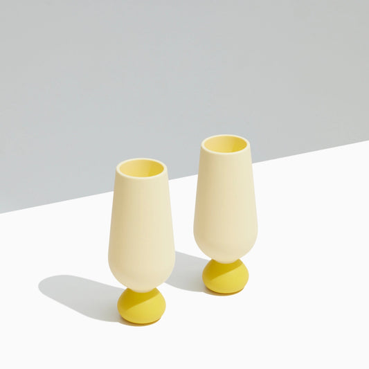 Silicone Champagne Flute Lemonchello 2pk