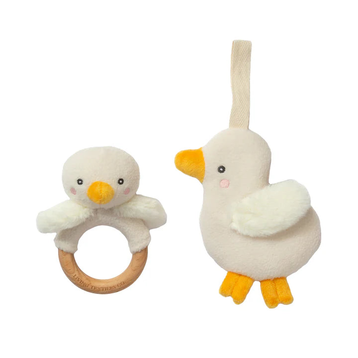 Teething Ring & Dummy Chain Gift Set Goosey