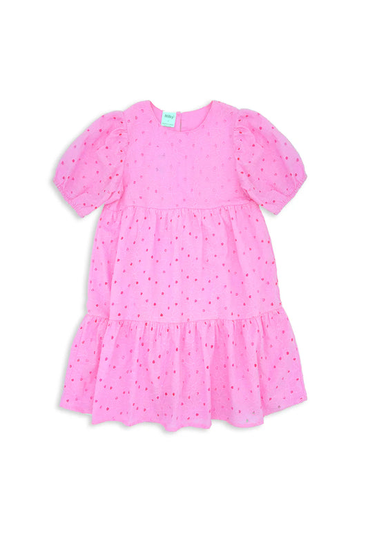 Pink Broderie Dress