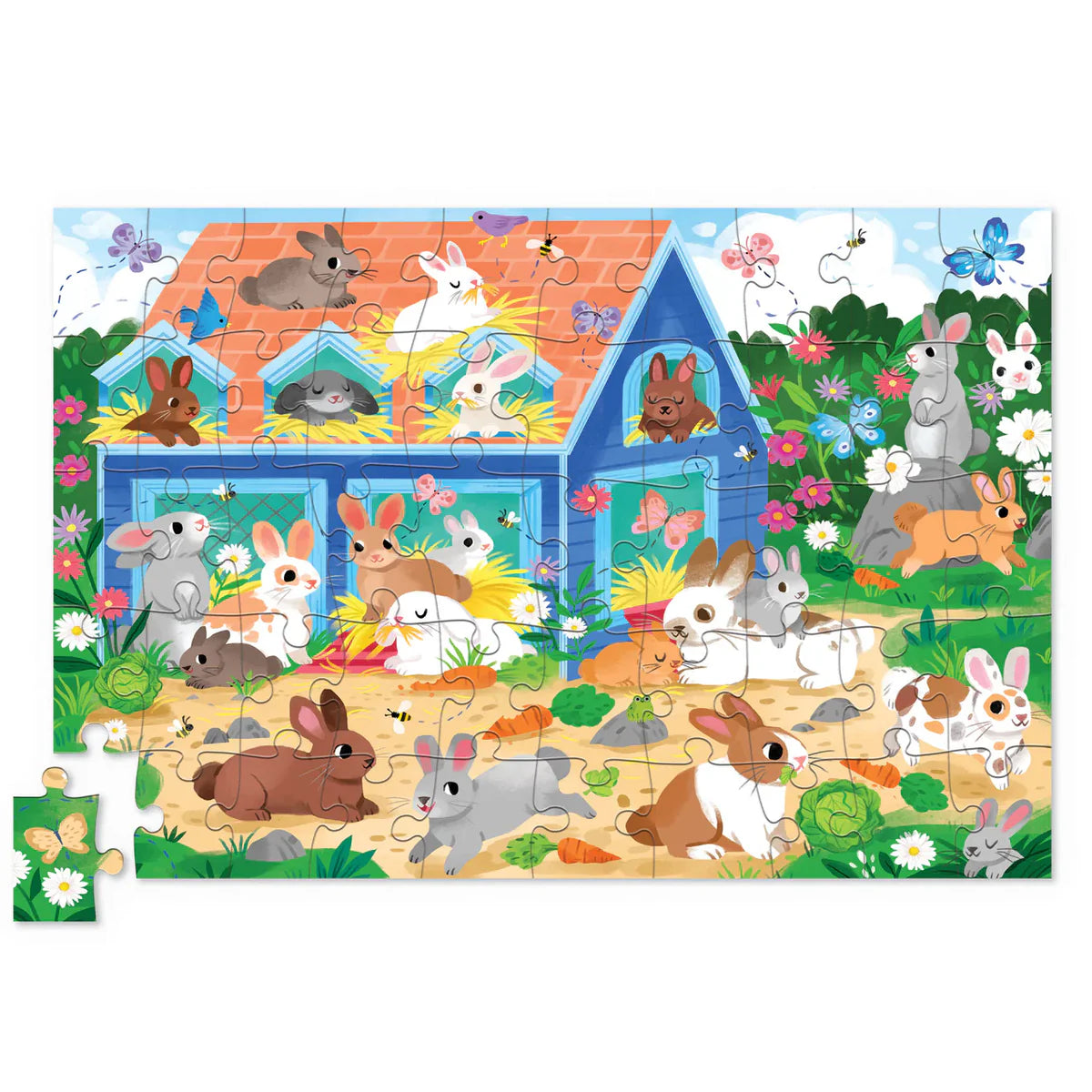 Flat House Floor Puzzle 50pc Bunny House