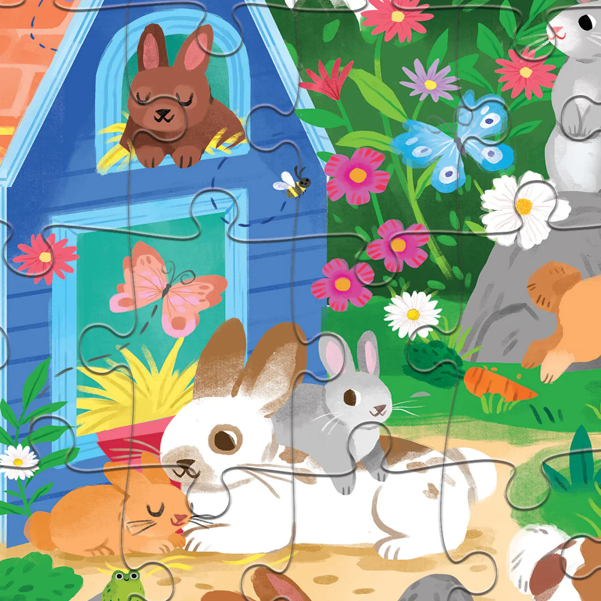 Flat House Floor Puzzle 50pc Bunny House