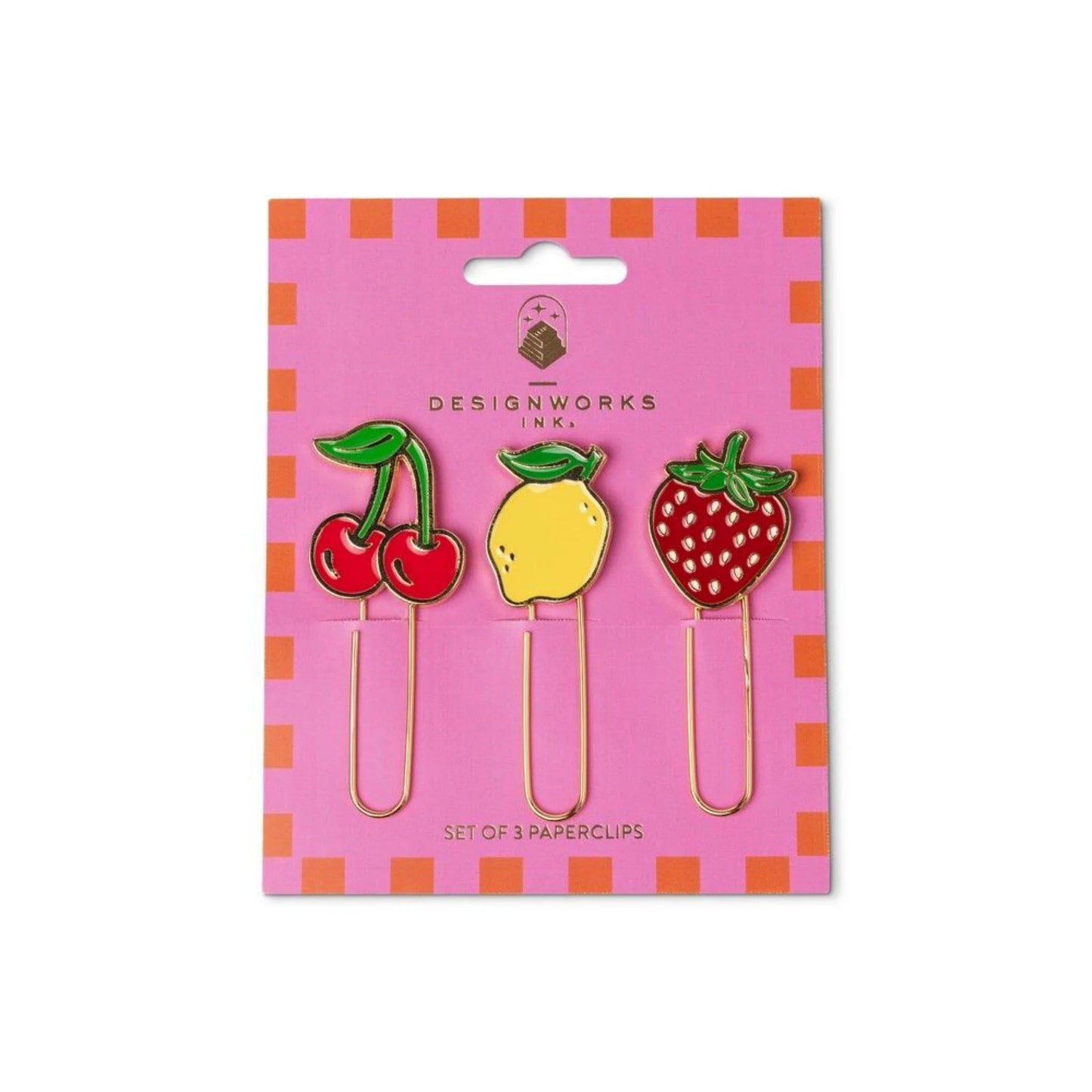 Set of 3 Paperclips Fruit