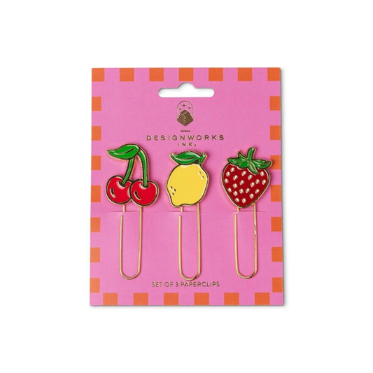 Set of 3 Paperclips Fruit