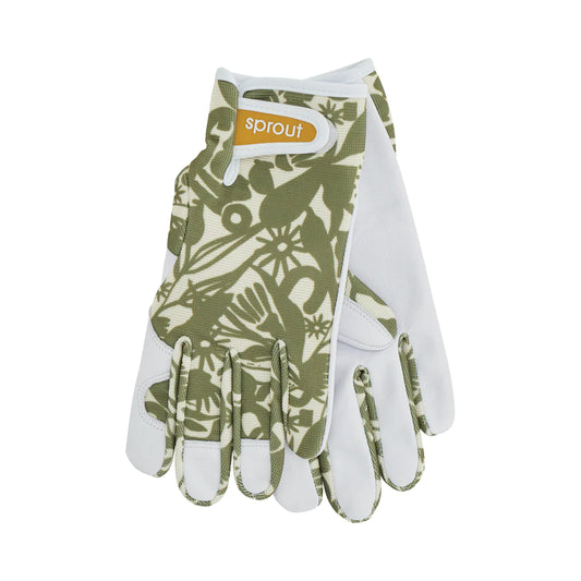 Sprout Goatskin Gloves Abstract Gum