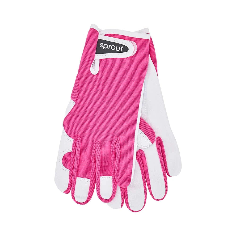Sprout Goatskin Gloves Hot Pink