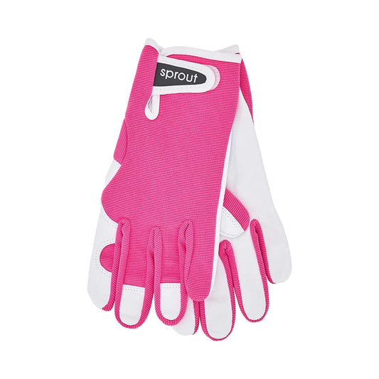 Sprout Goatskin Gloves Hot Pink