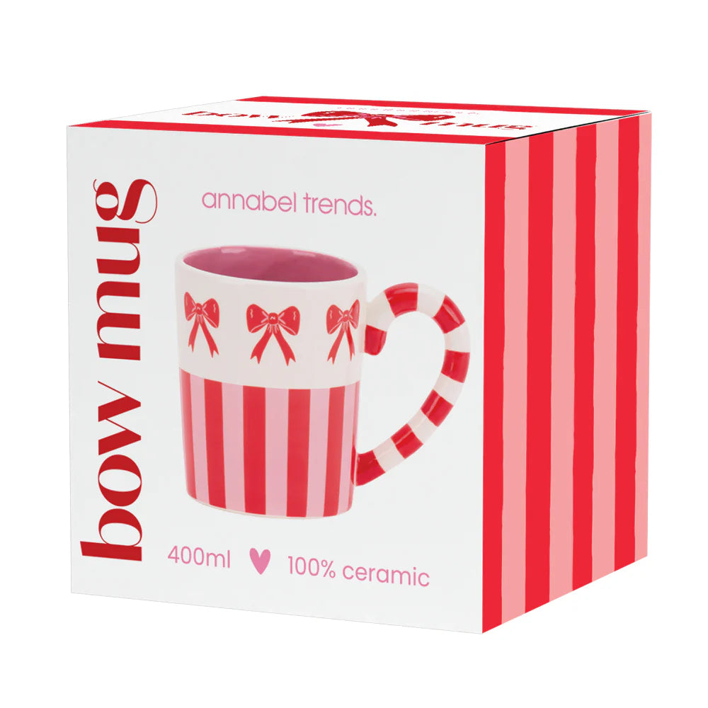 Ceramic Mug Bow & Stripe