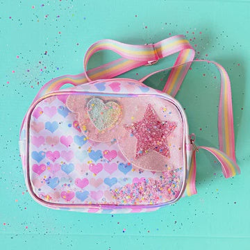 Shoulder Bag Glitter Pink