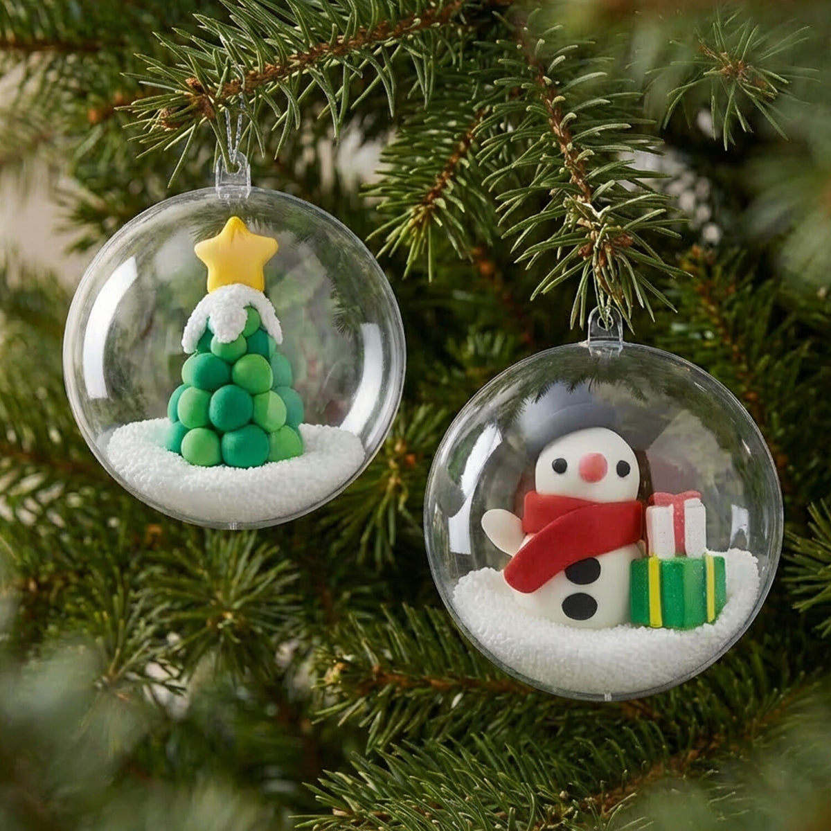 Clay Craft Ornament Kit Snowman & Tree