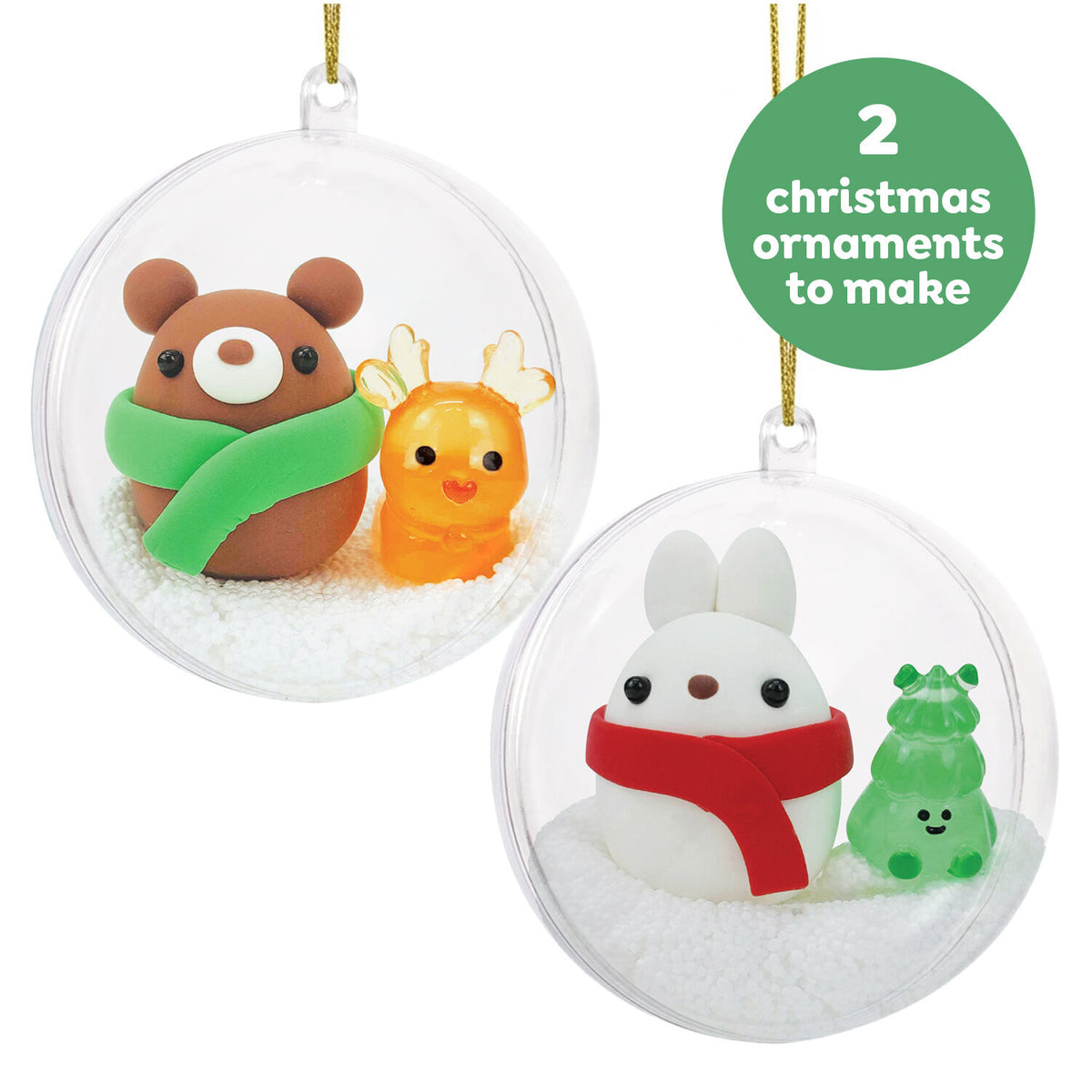 Clay Craft Ornament Kit Bear & Bunny