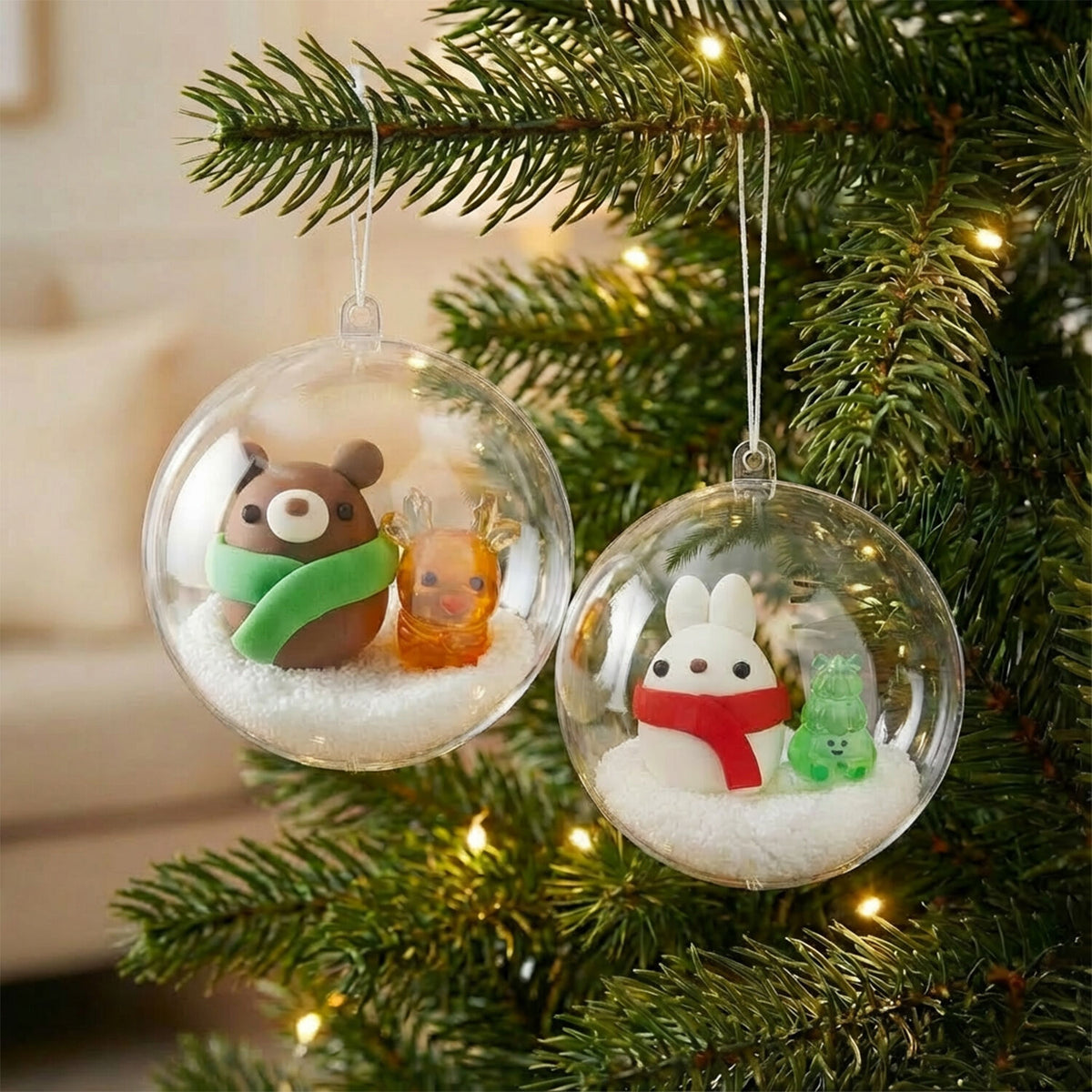 Clay Craft Ornament Kit Bear & Bunny