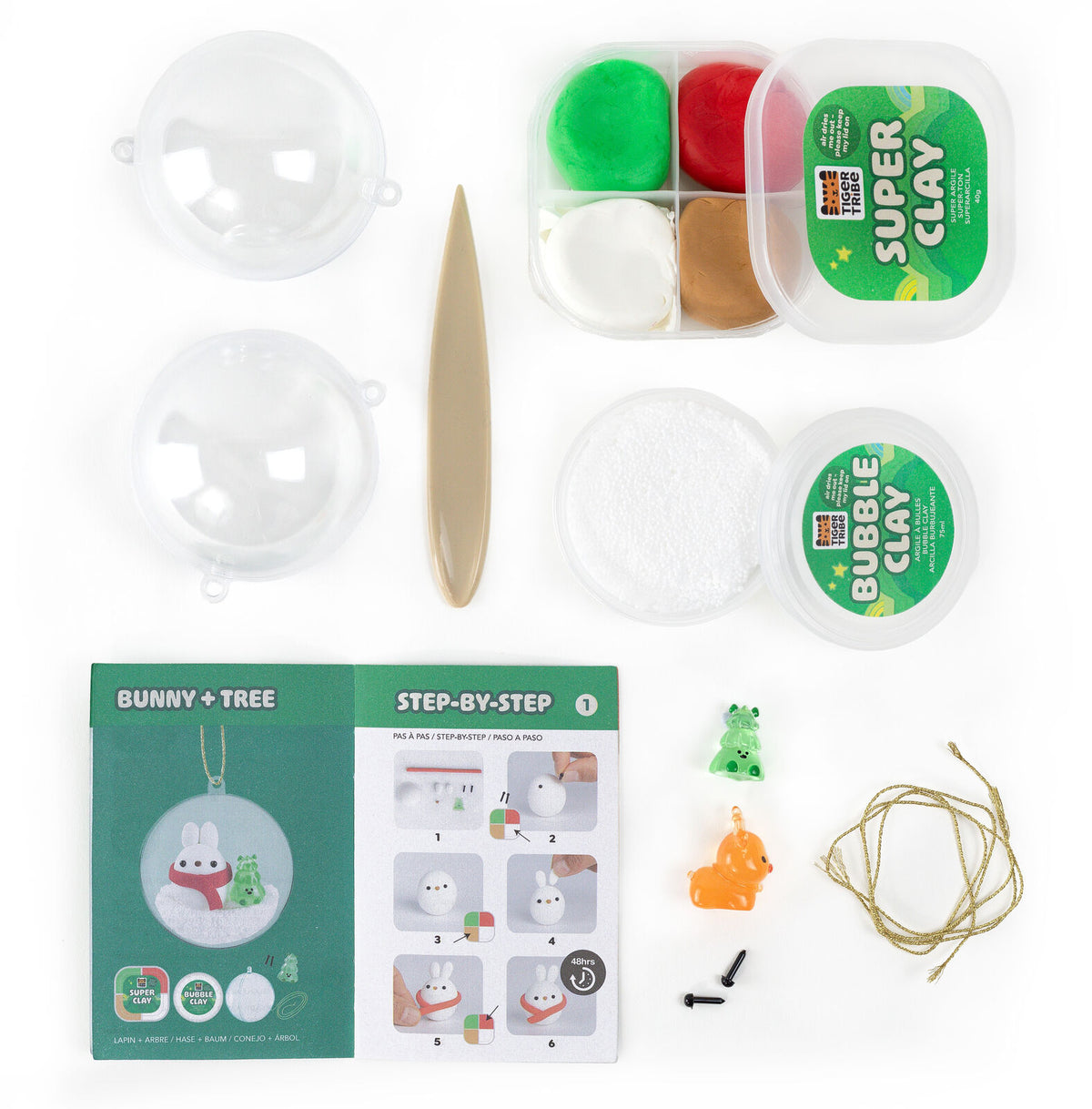 Clay Craft Ornament Kit Bear & Bunny