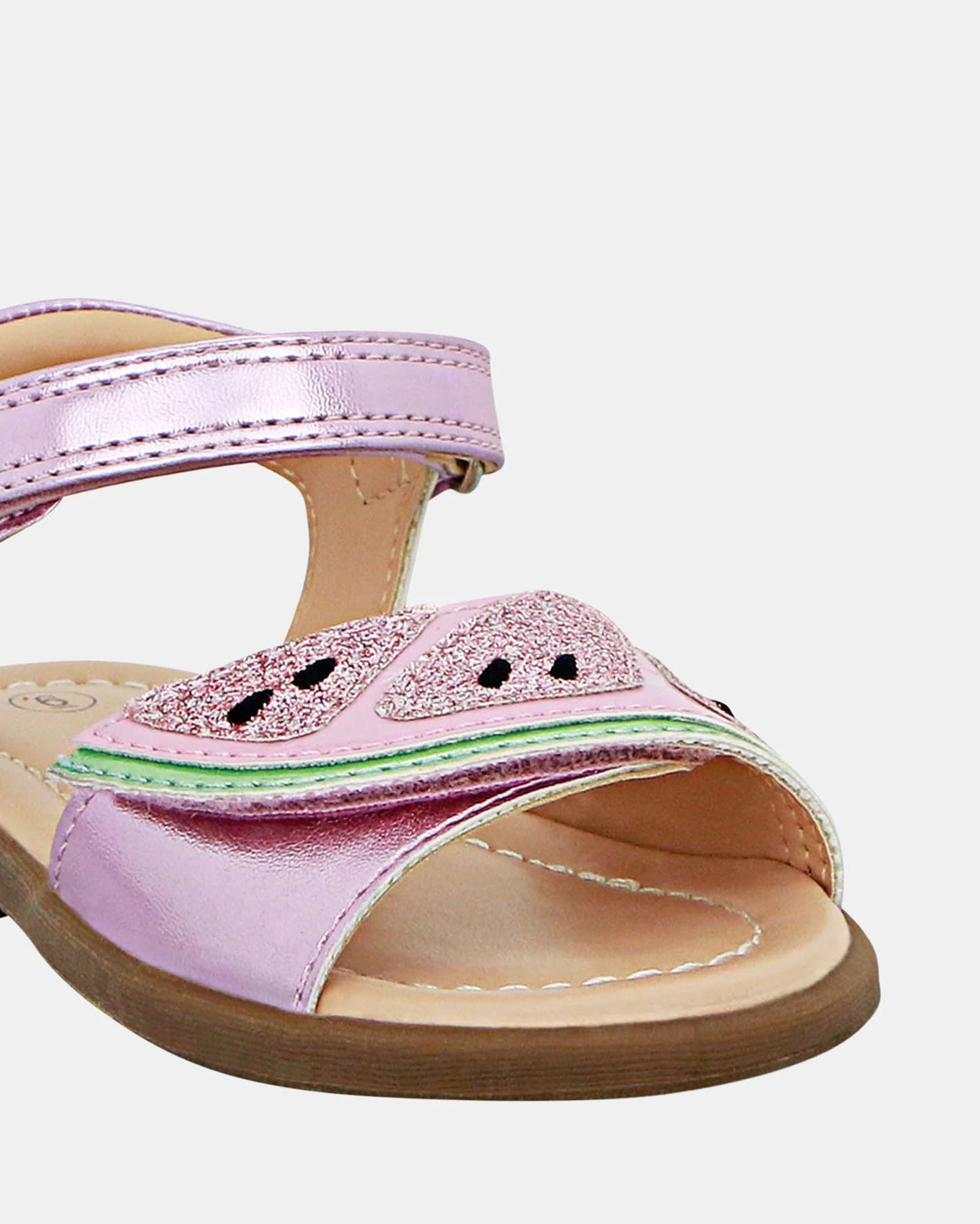 Melon Pink Metallic Sandal