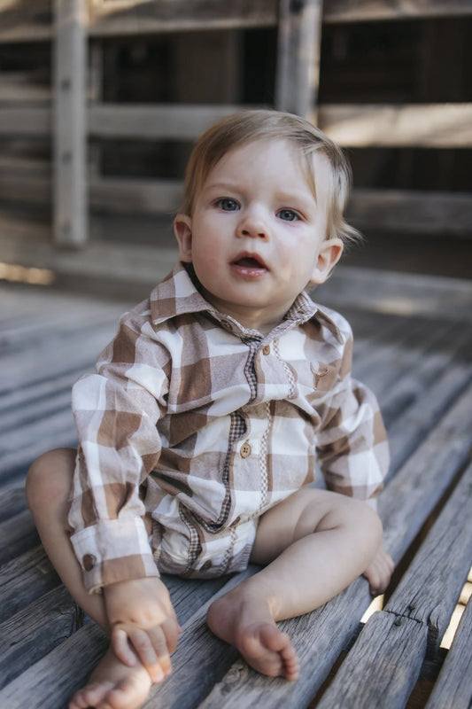 Bobby Brown Gingham Western Romper