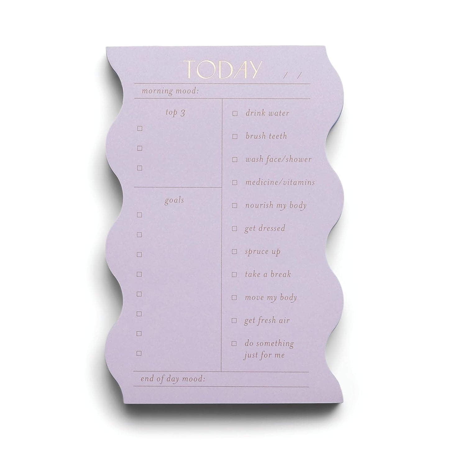 Wavy Daily Notepad Lilac
