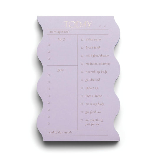Wavy Daily Notepad Lilac