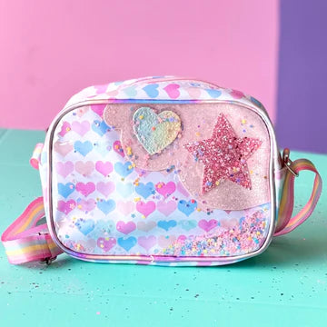 Shoulder Bag Glitter Pink