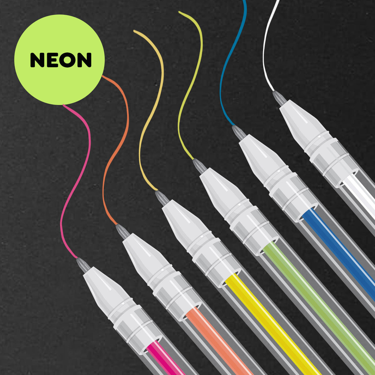 Neon Fine Top Paint Pens