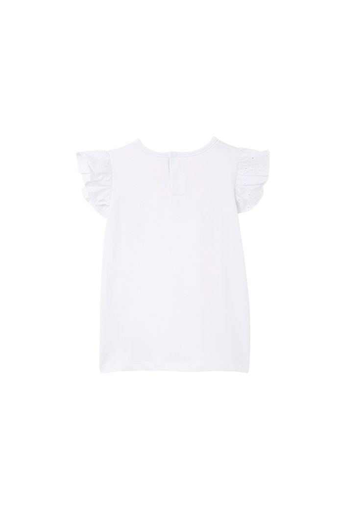 White Broderie Frill Tee.