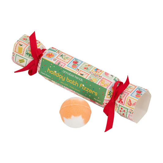 Xmas Bonbon Holiday Bath Fizzer Sea Salt Lime 3pc