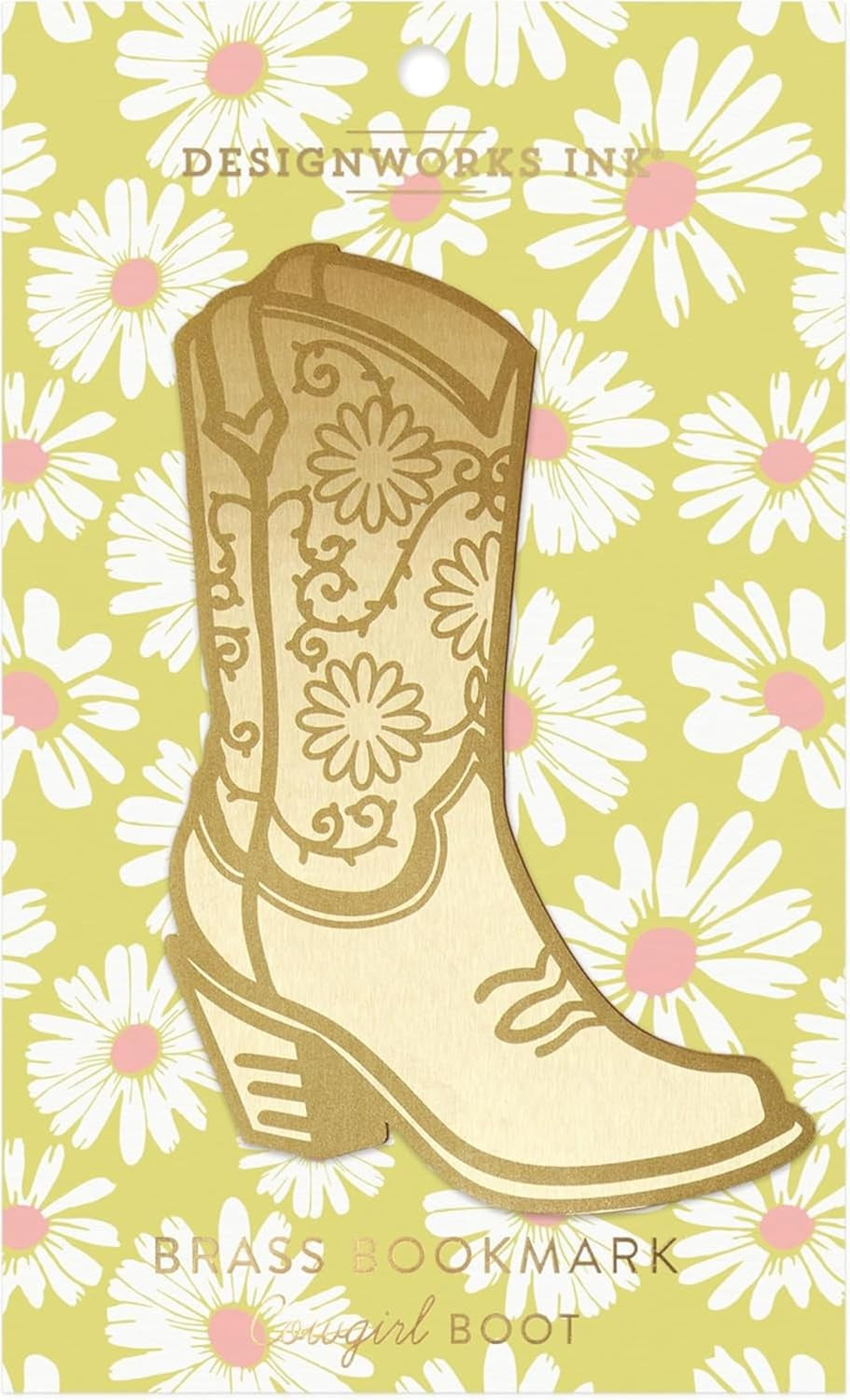 Brass Bookmark Cowgirl Boot
